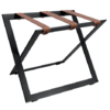  Black Stainless Steel Suitcase Support with Leather Straps